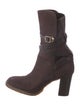 Tory Burch Signature Logo Suede Sock Boots