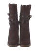 Tory Burch Signature Logo Suede Sock Boots