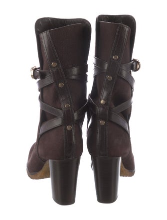 Tory Burch Signature Logo Suede Sock Boots