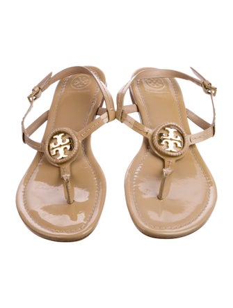 Tory Burch Patent Leather T-Strap Sandals