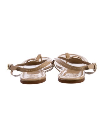 Tory Burch Patent Leather T-Strap Sandals