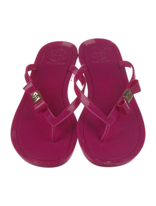Tory Burch Rubber Bow Accents Flip Flops