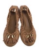 Tory Burch Leather Tassel Accents Ballet Flats