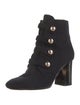 Tory Burch Wool Lace-Up Boots
