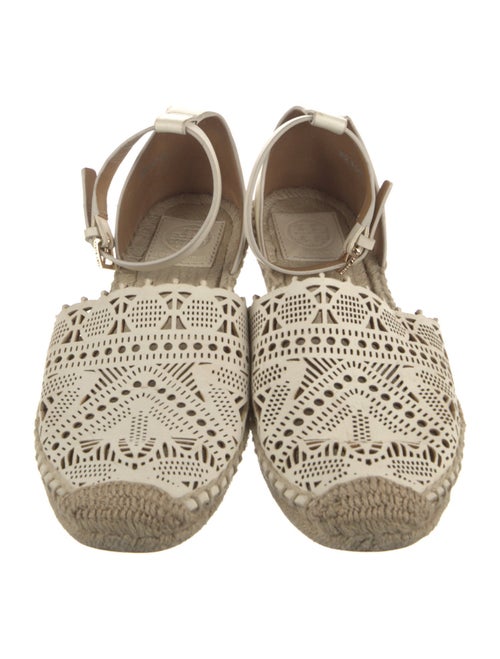 Tory Burch Leather Whipstitch Trim Espadrilles