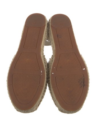 Tory Burch Leather Whipstitch Trim Espadrilles