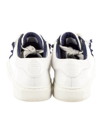 Tory Burch Leather Ruffle Embellishment Sneakers