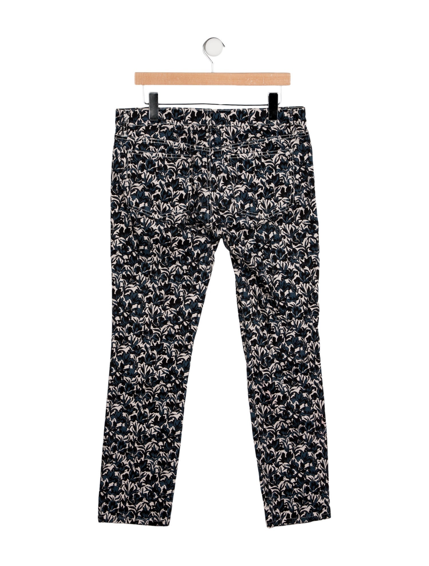 Tory Burch Mid-Rise Straight Leg Jeans