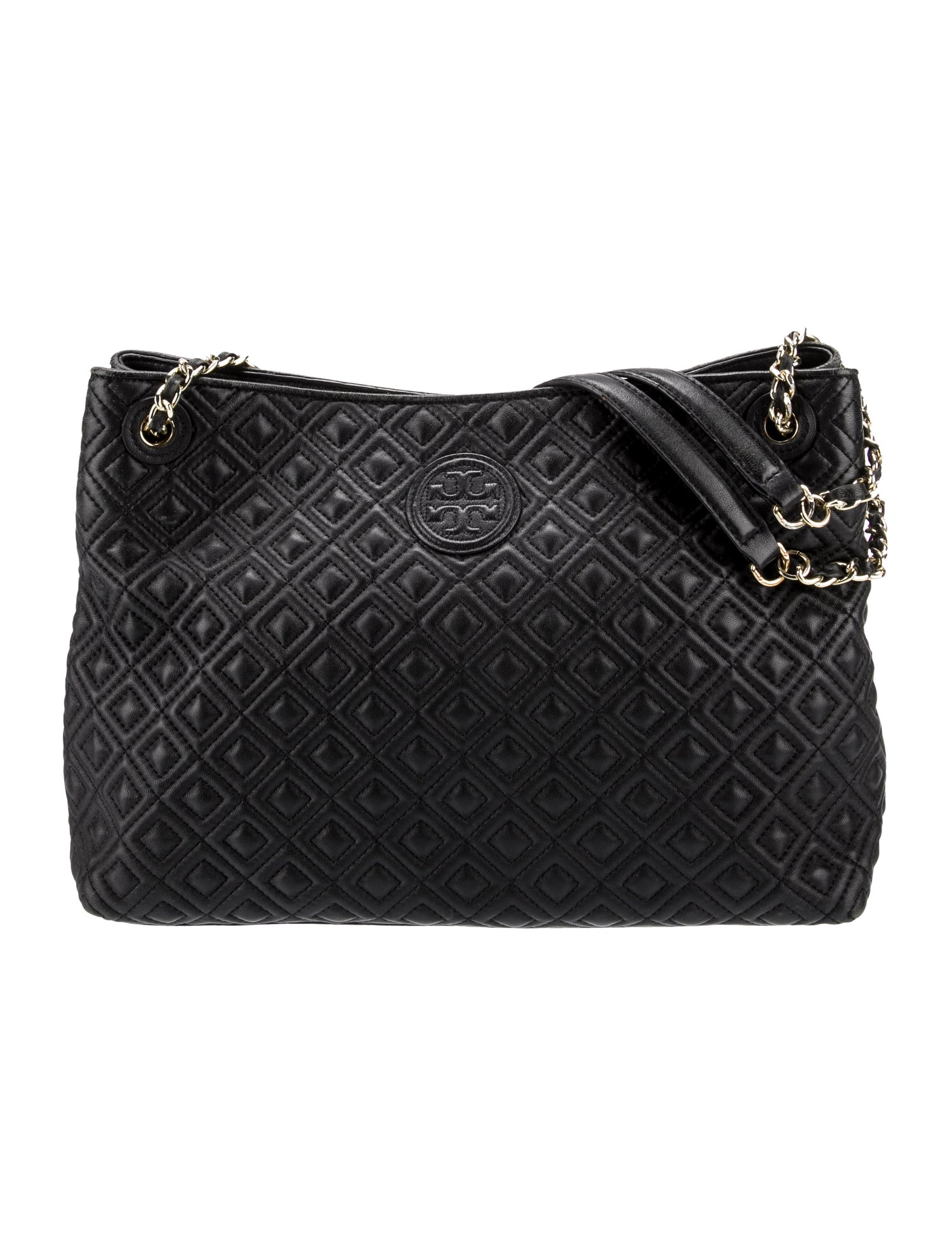 Tory Burch Black Calf Leather Bos Taurus Shoulder Bag