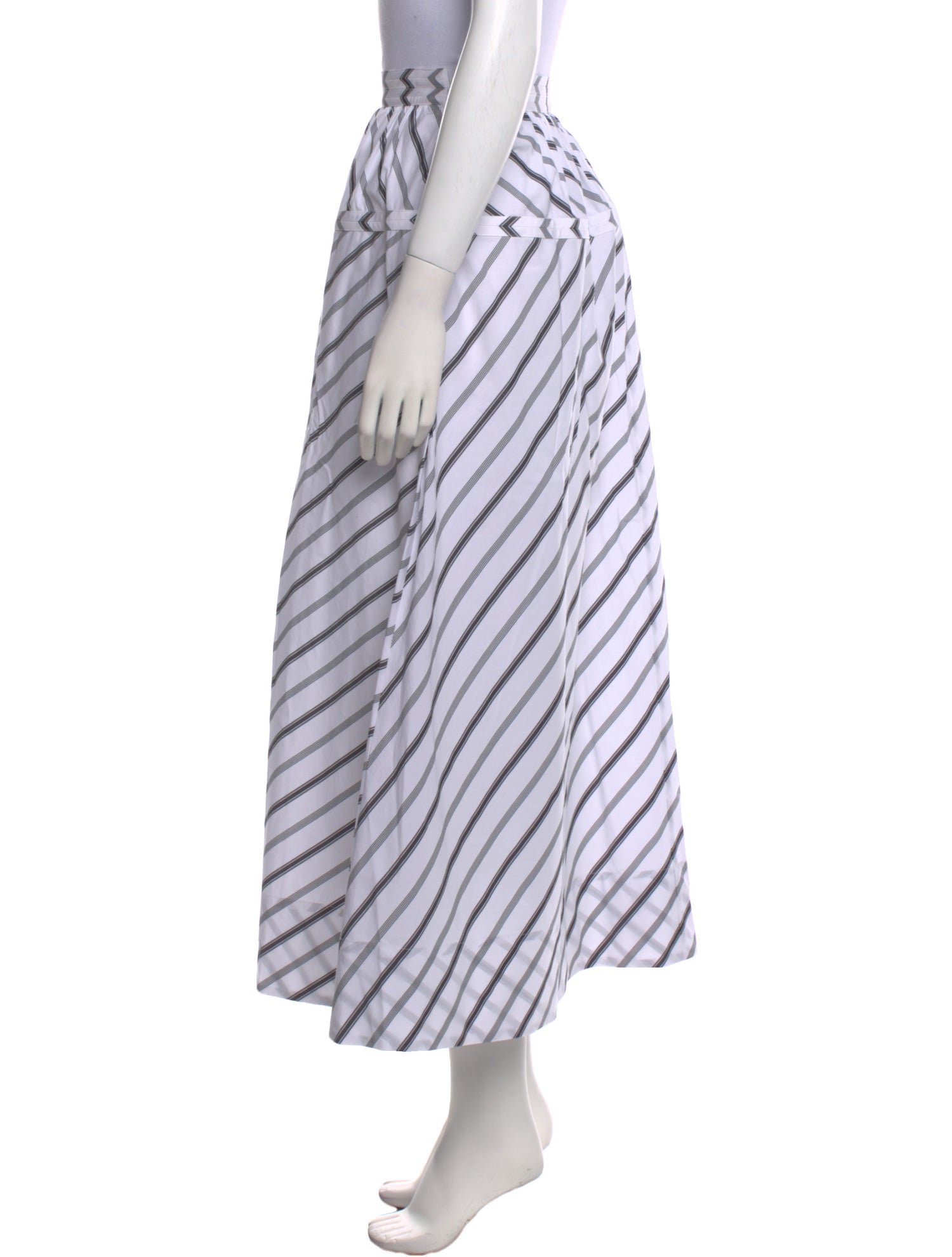 Tory Burch Striped Midi Length Skirt