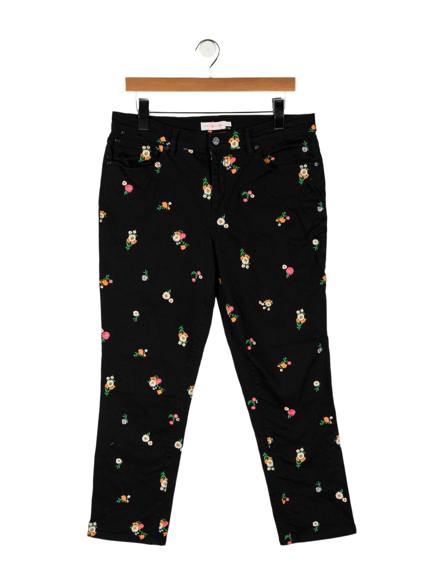 Tory Burch High-Rise Straight Leg Jeans