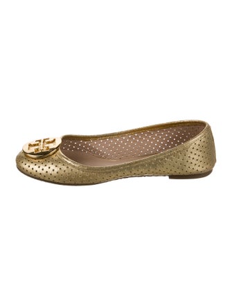 Tory Burch Leather Lasercut Accents Ballet Flats