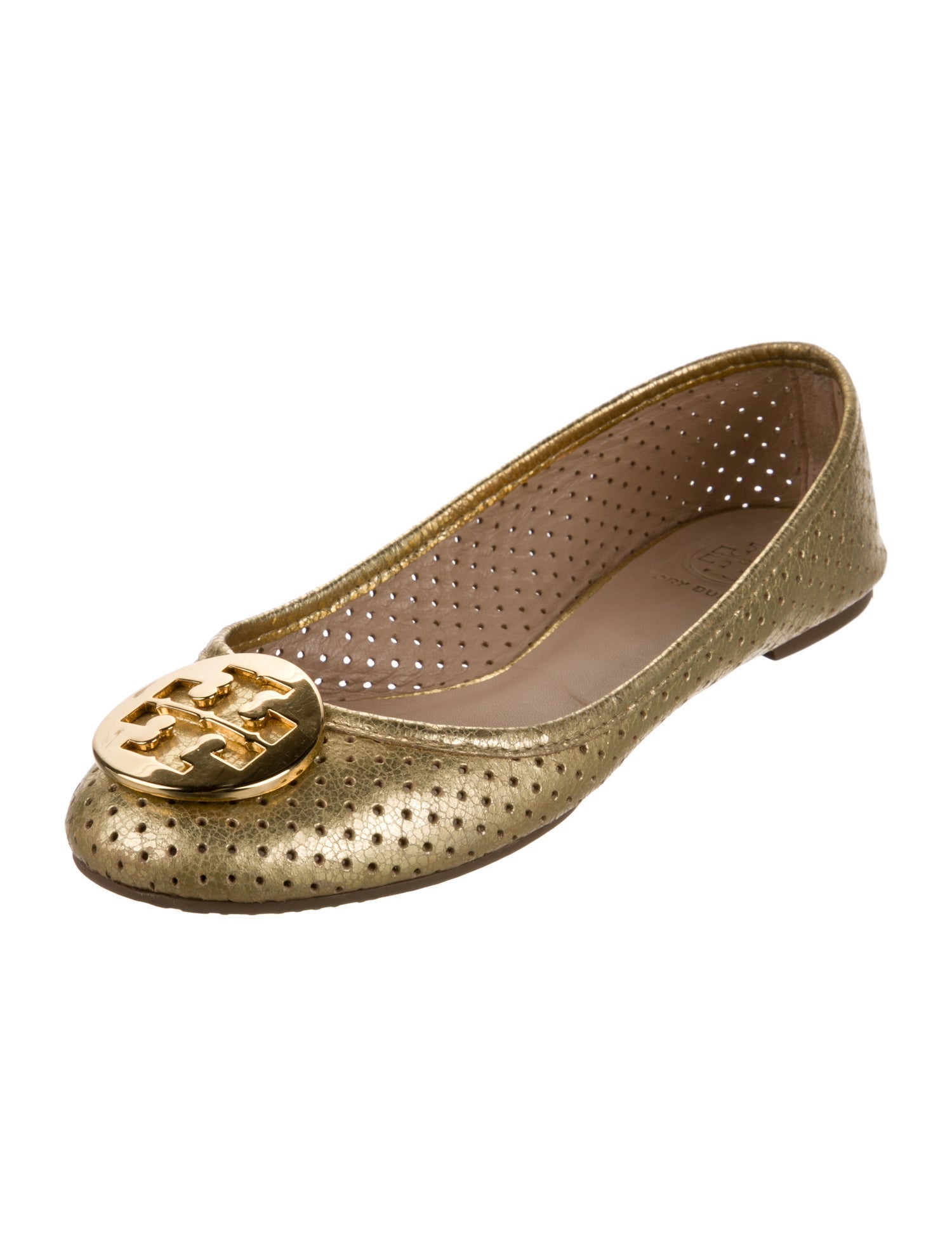 Tory Burch Leather Lasercut Accents Ballet Flats