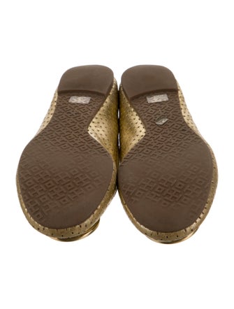 Tory Burch Leather Lasercut Accents Ballet Flats