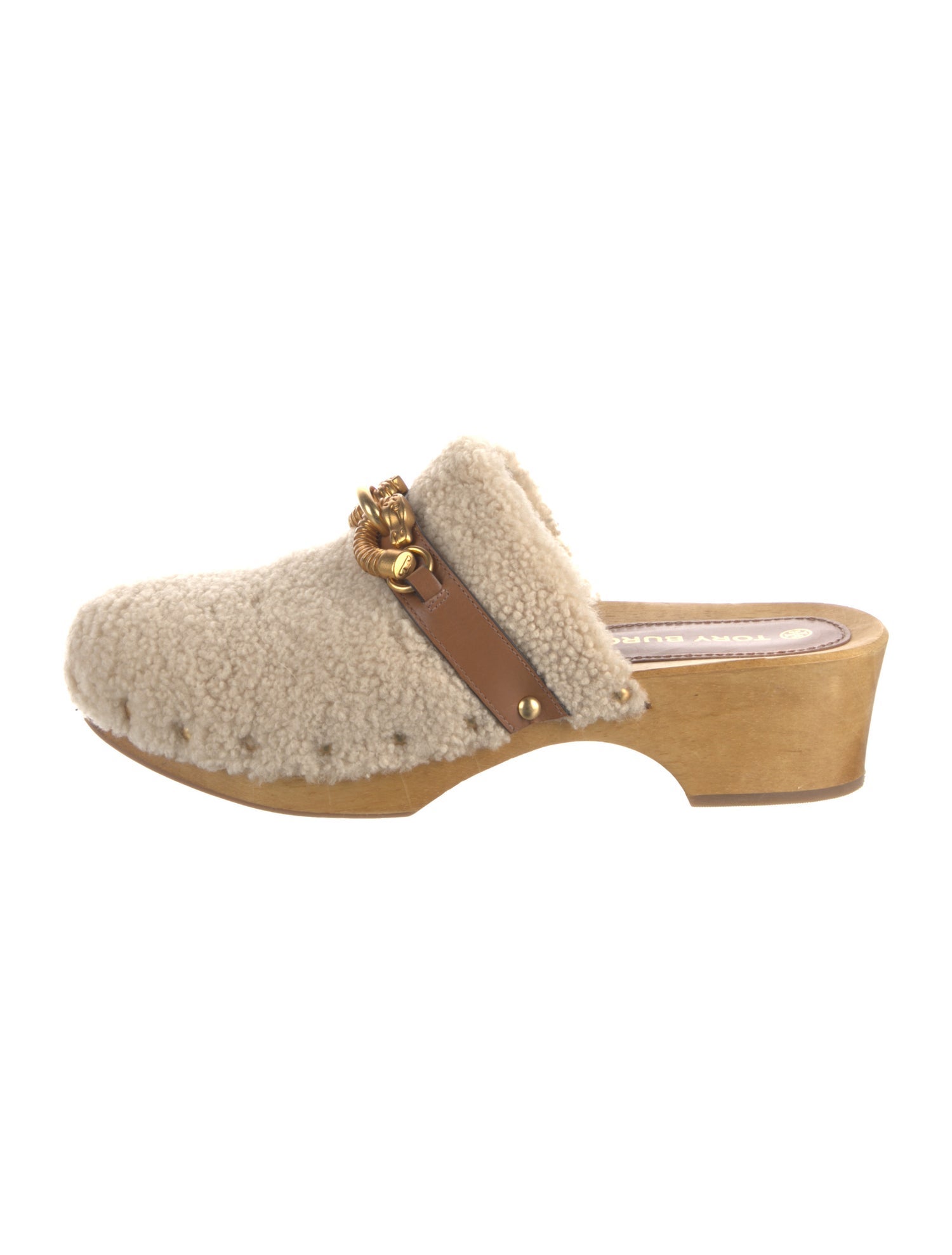 Tory Burch Fur Printed Mules