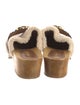 Tory Burch Fur Printed Mules