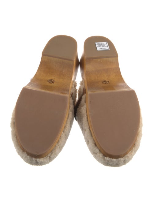 Tory Burch Fur Printed Mules