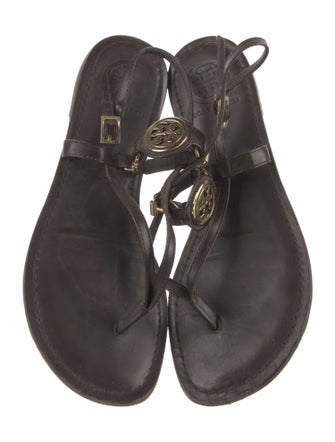 Tory Burch Leather T-Strap Sandals