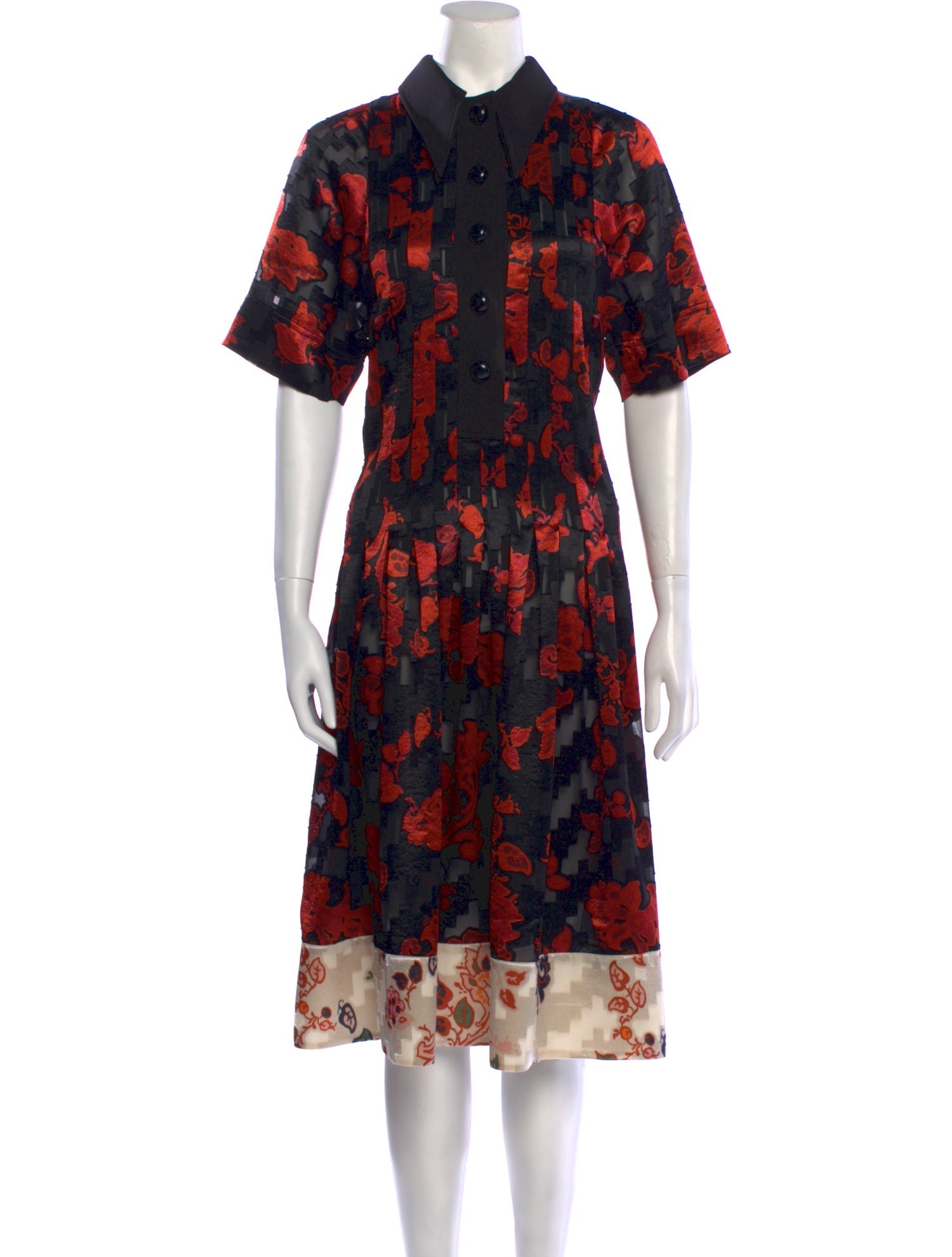 Tory Burch Floral Print Midi Length Dress