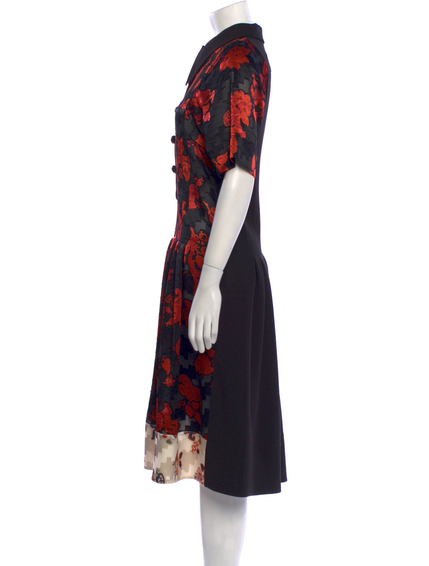 Tory Burch Floral Print Midi Length Dress