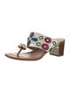 Tory Burch Satin Printed Slides