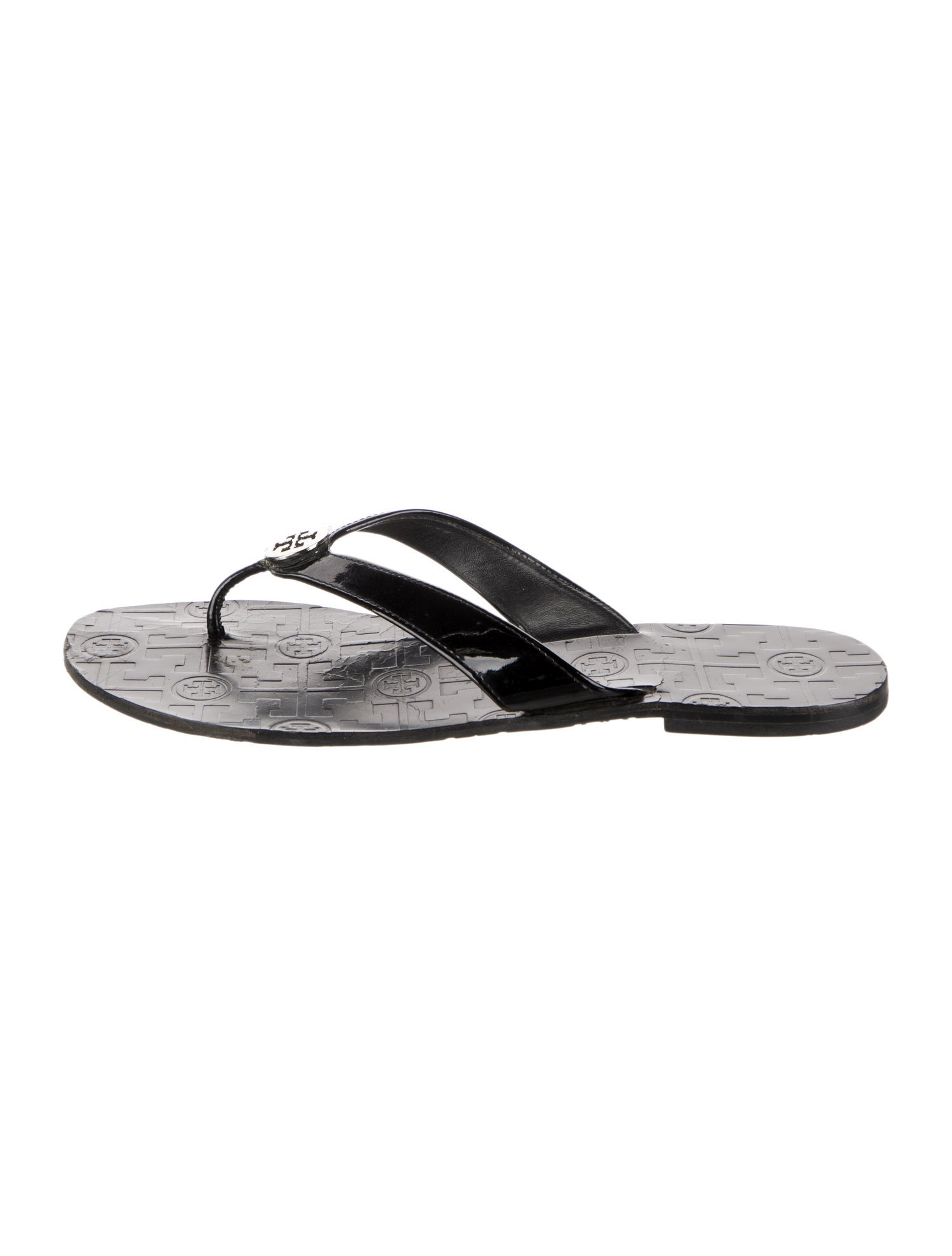 Tory Burch Patent Leather Flip Flops