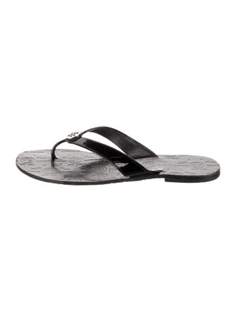 Tory Burch Patent Leather Flip Flops