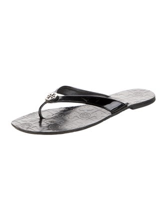 Tory Burch Patent Leather Flip Flops