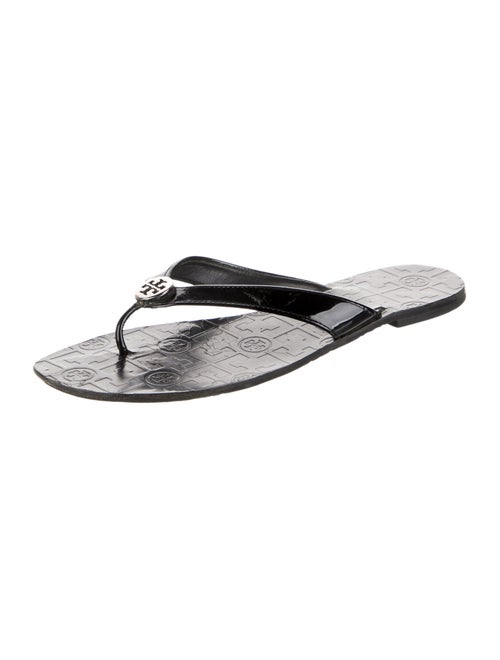 Tory Burch Patent Leather Flip Flops