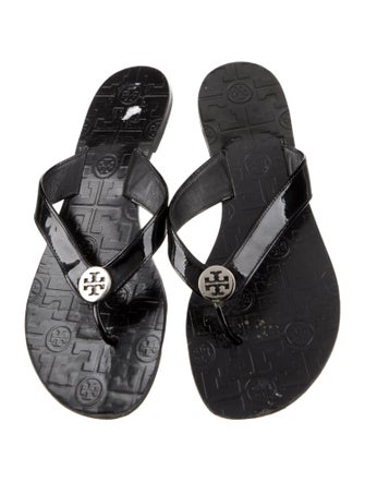 Tory Burch Patent Leather Flip Flops