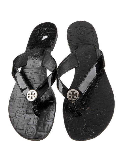 Tory Burch Patent Leather Flip Flops