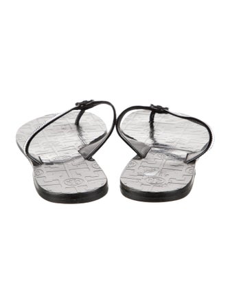 Tory Burch Patent Leather Flip Flops