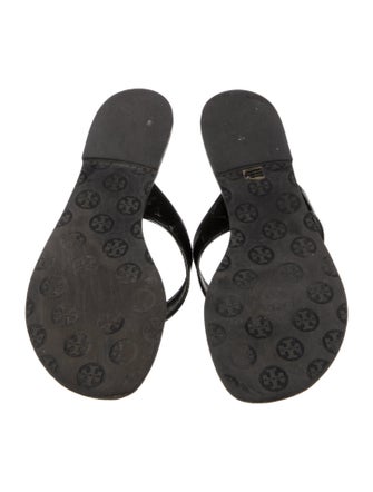 Tory Burch Patent Leather Flip Flops
