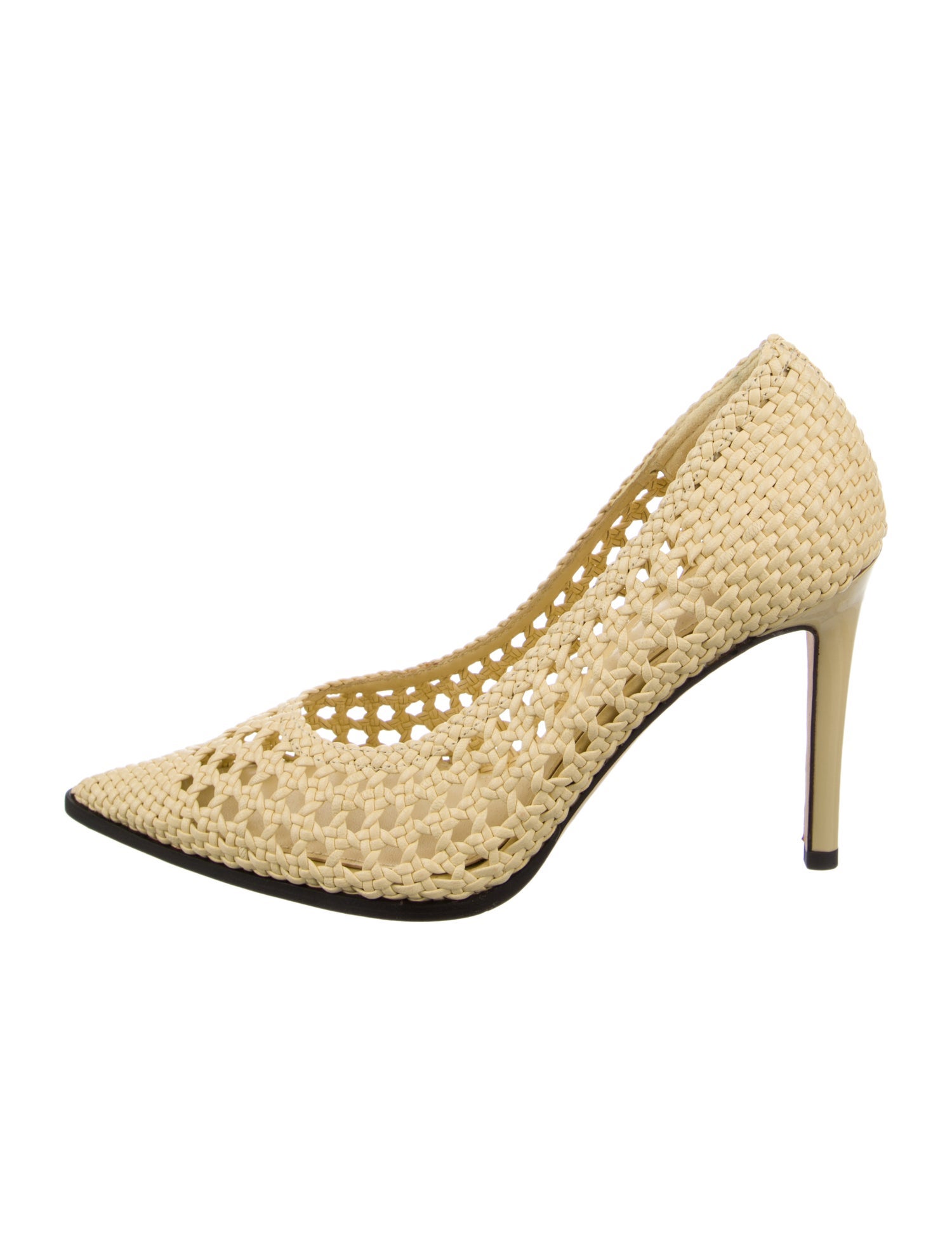 Tory Burch Leather Braided Accents Pumps