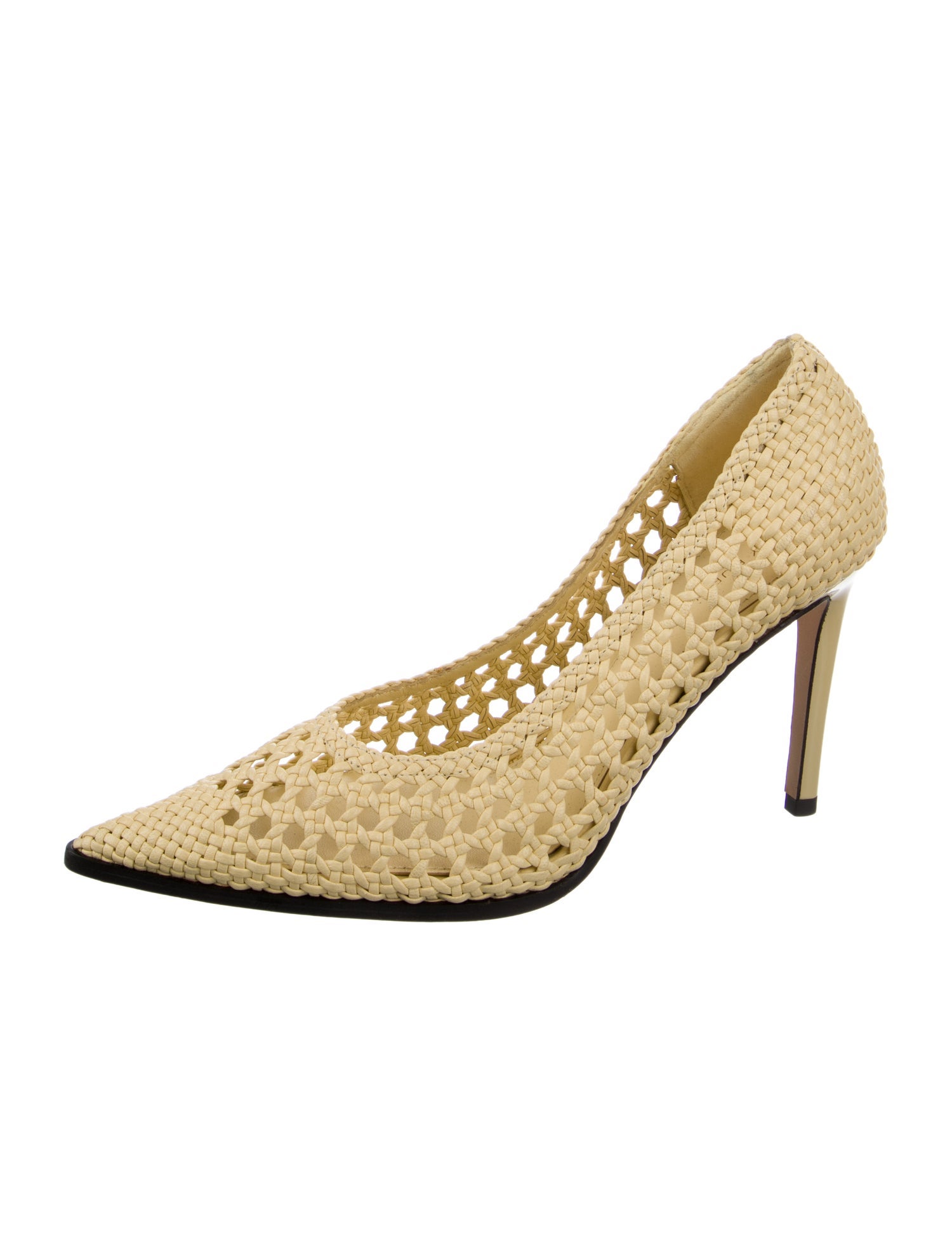 Tory Burch Leather Braided Accents Pumps