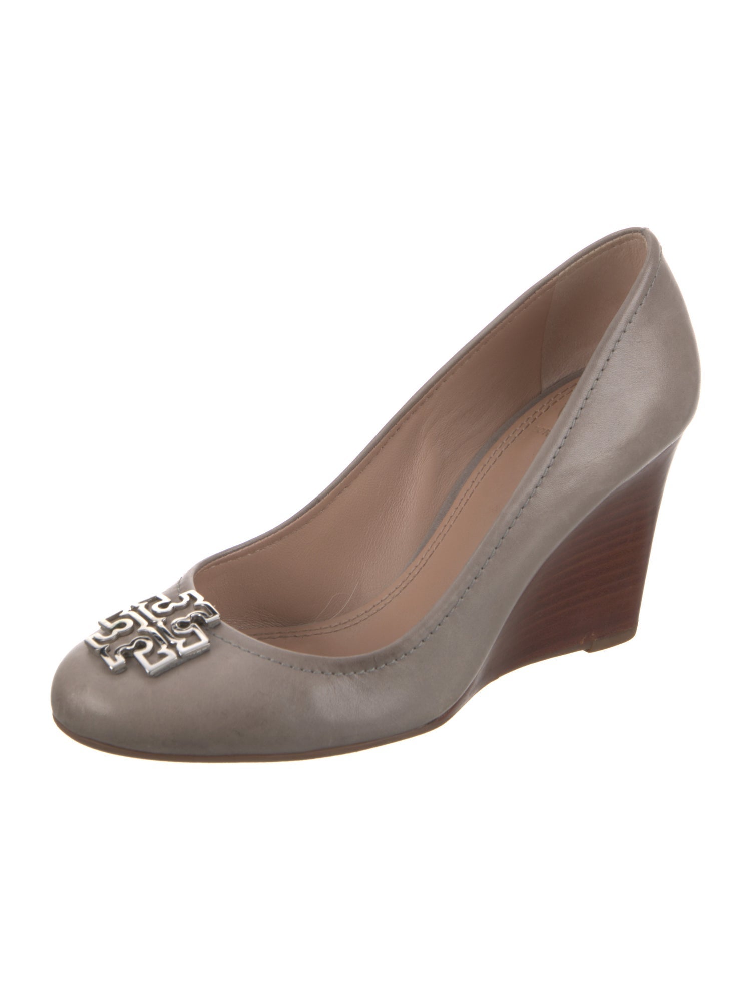 Tory Burch Signature Logo Leather Pumps