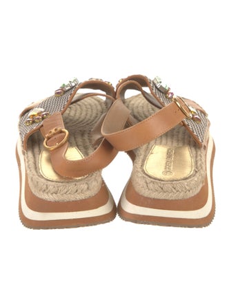 Tory Burch Leather Printed Slingback Sandals