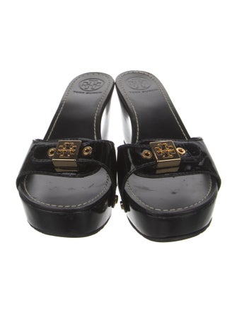 Tory Burch Patent Leather Studded Accents Slides
