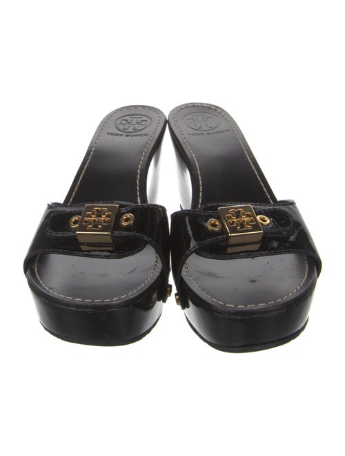 Tory Burch Patent Leather Studded Accents Slides
