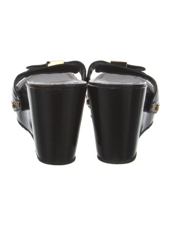 Tory Burch Patent Leather Studded Accents Slides