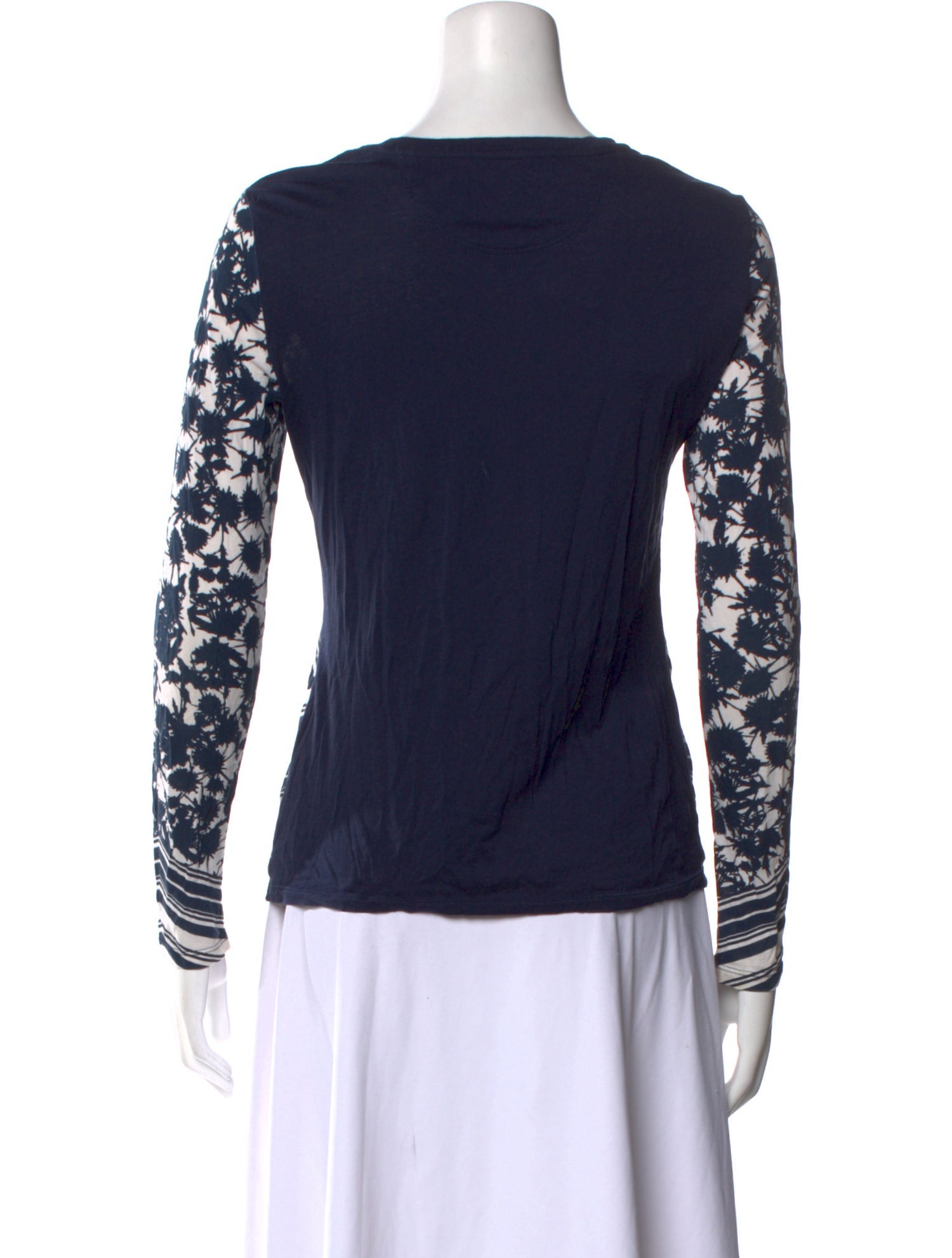 Tory Burch Striped Crew Neck Top