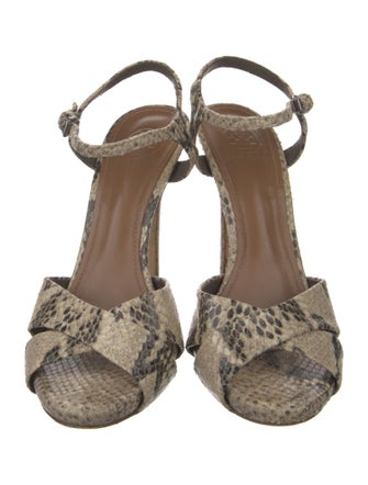 Tory Burch Snakeskin Animal Print Sandals