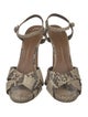Tory Burch Snakeskin Animal Print Sandals