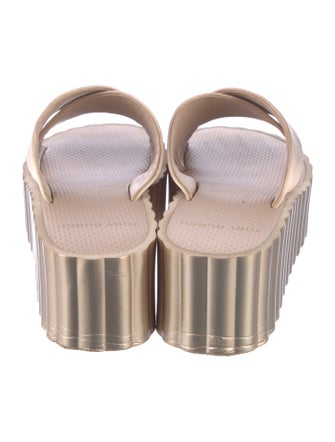 Tory Burch Suede Scalloped Accent Slides