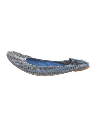 Tory Burch Snakeskin Animal Print Ballet Flats
