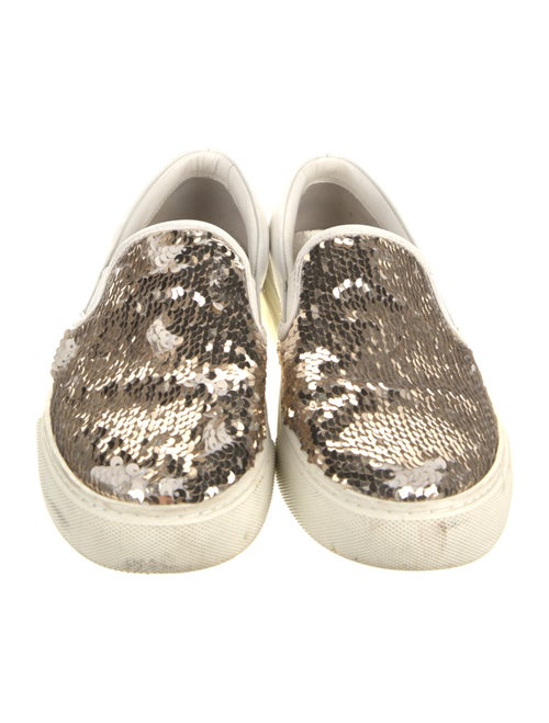 Tory Burch Leather Sequin Embellishments Sneakers
