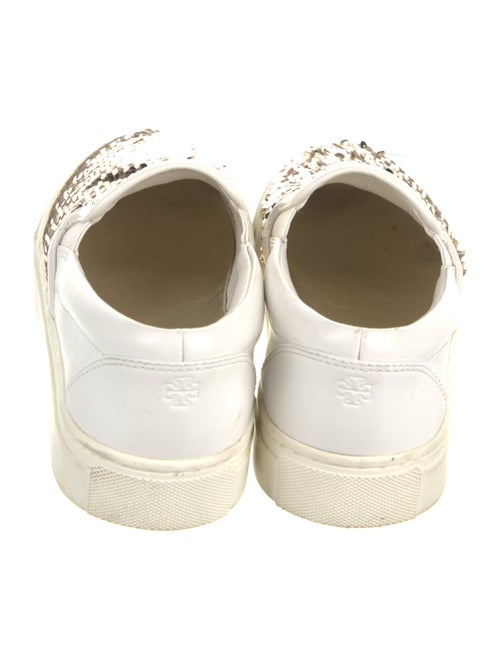 Tory Burch Leather Sequin Embellishments Sneakers