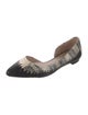 Tory Burch Embossed Leather Animal Print D'Orsay Flats