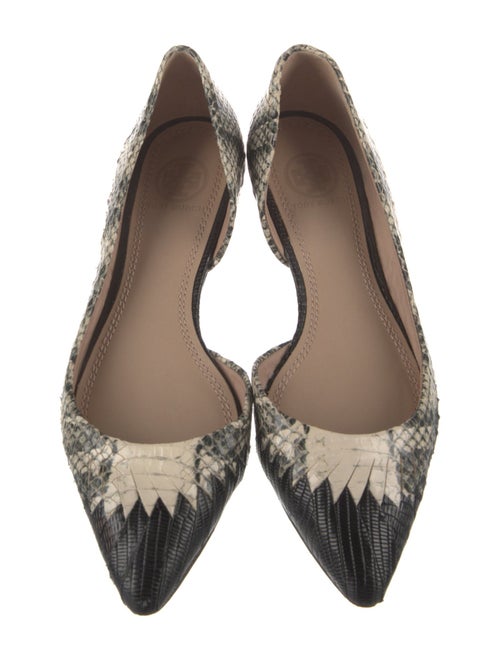Tory Burch Embossed Leather Animal Print D'Orsay Flats