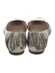 Tory Burch Embossed Leather Animal Print D'Orsay Flats